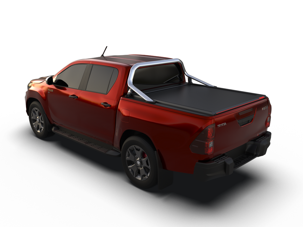 Tessera Roll+ Laderaumabdeckung "Basic" für Toyota Hilux Revo 2016+ mit OEM Überrolbügel D/C TESS 14161 ROLL black matt