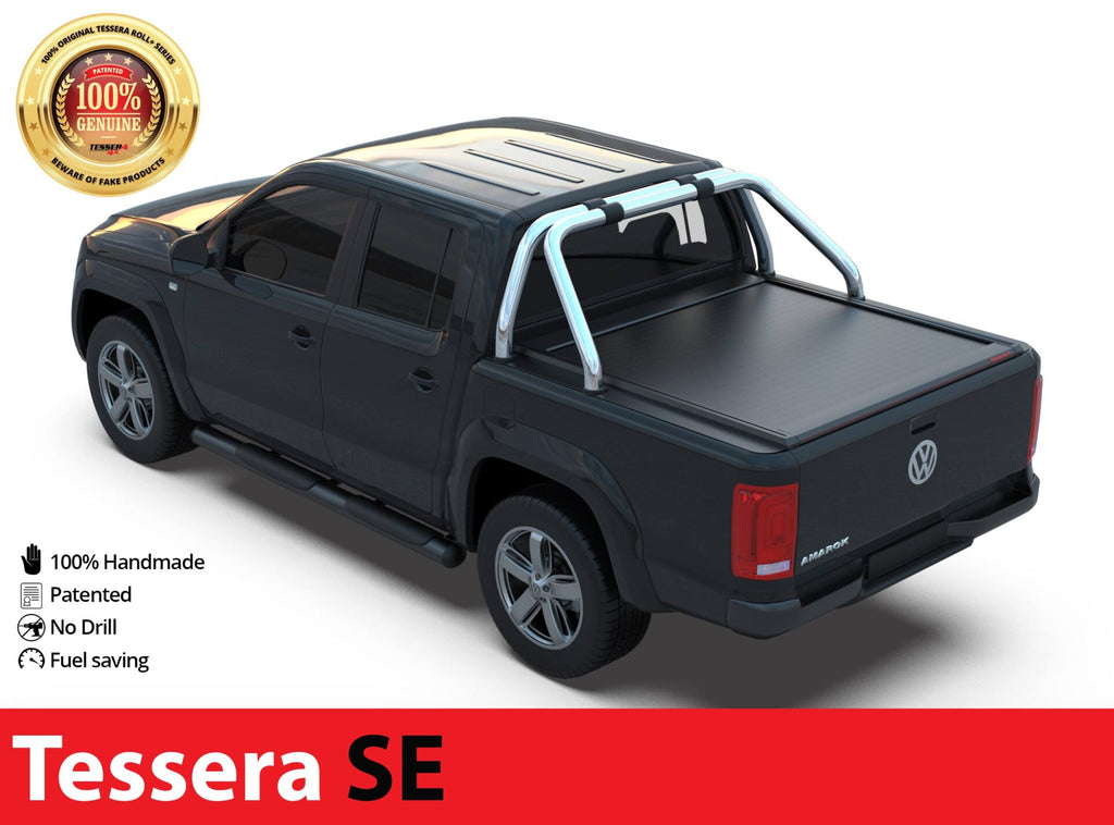 Laderaumabdeckung Tessera SE für Volkswagen Amarok 2010-2022 D/C mit OEM Überrollbügel TESS 1501 SE black matt