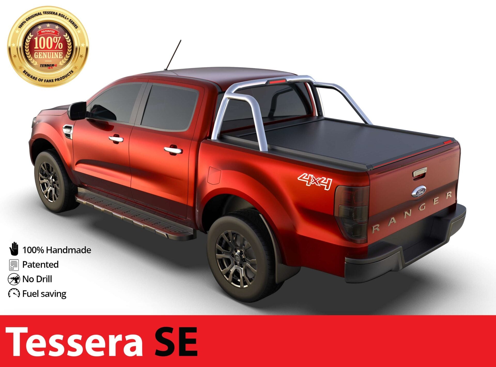 Laderaumabdeckung Tessera SE für Ford Ranger Limited D/C ab 2012+ & 2016+ & 2020+ TESS 1506 SE black matt