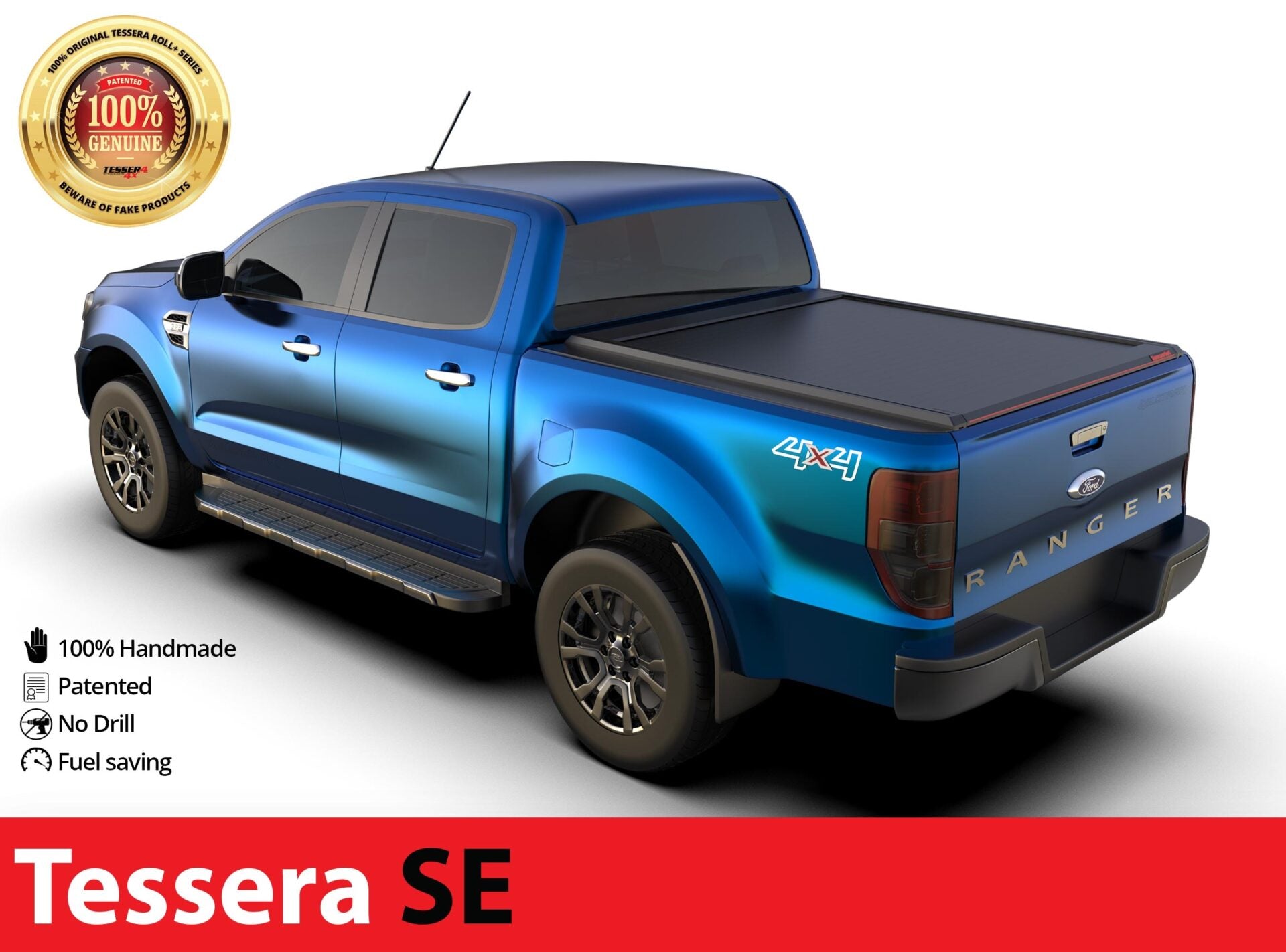 Laderaumabdeckung Tessera SE für Ford Ranger XL/XLT D/C ab 2012+ & 2016+ & 2020+ TESS 1506 SE black matt