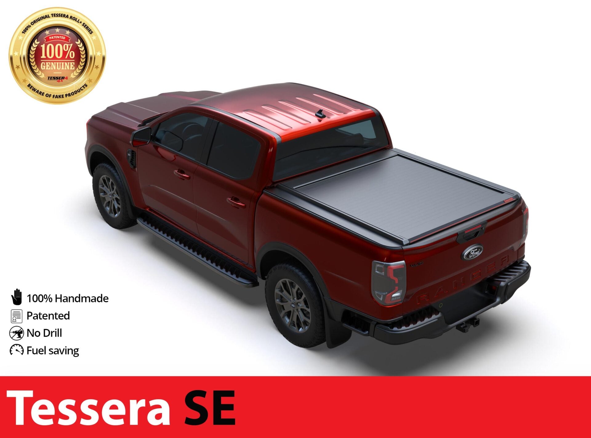 Laderaumabdeckung Tessera SE für Ford Ranger Raptor T6.2 (P703) 2023+ D/C TESS 15061 SE black matt