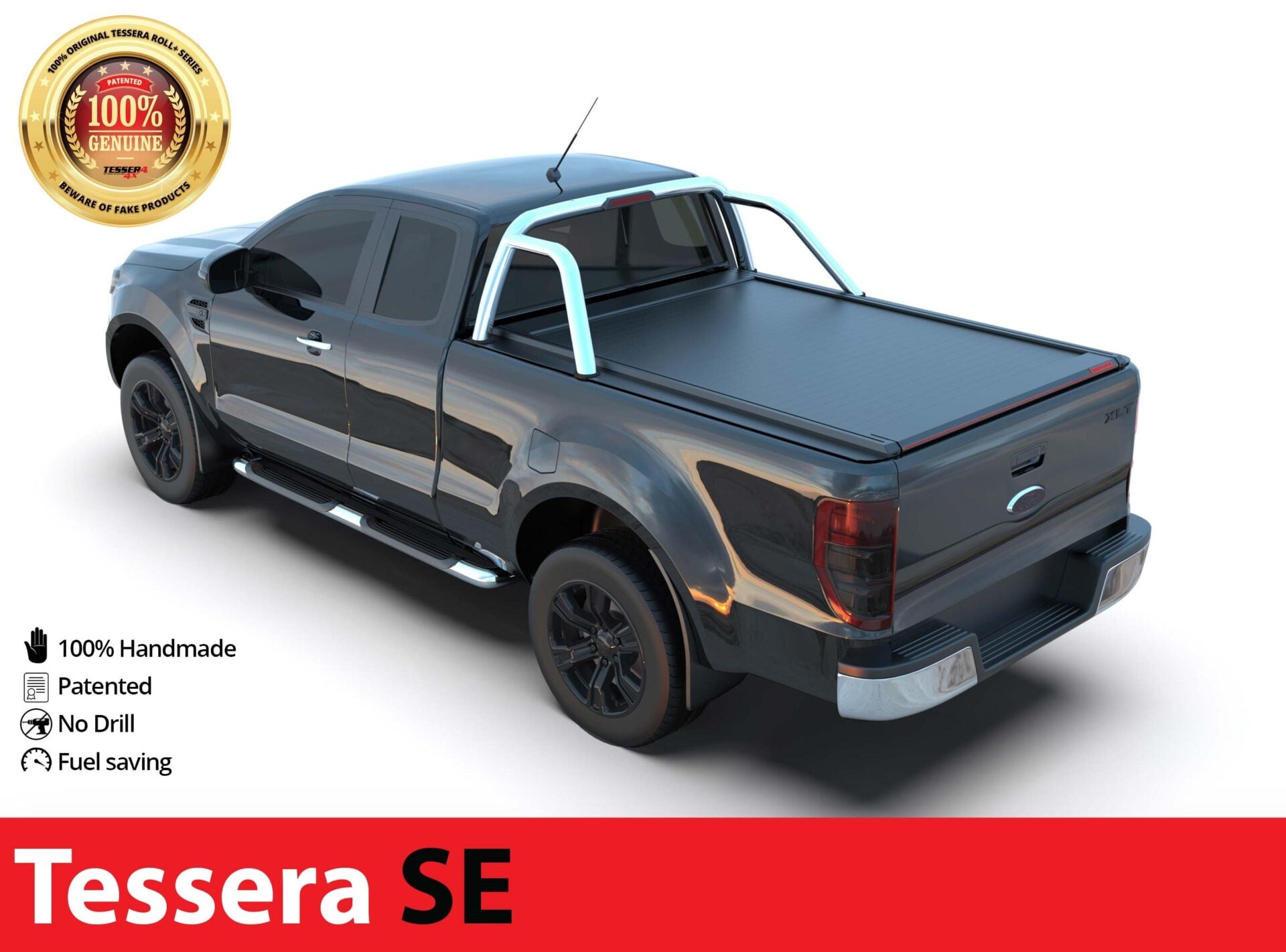 Laderaumabdeckung Tessera SE für Ford Ranger Limited S/C ab 2012+ & 2016+ & 2020+ TESS 1507 SE black matt