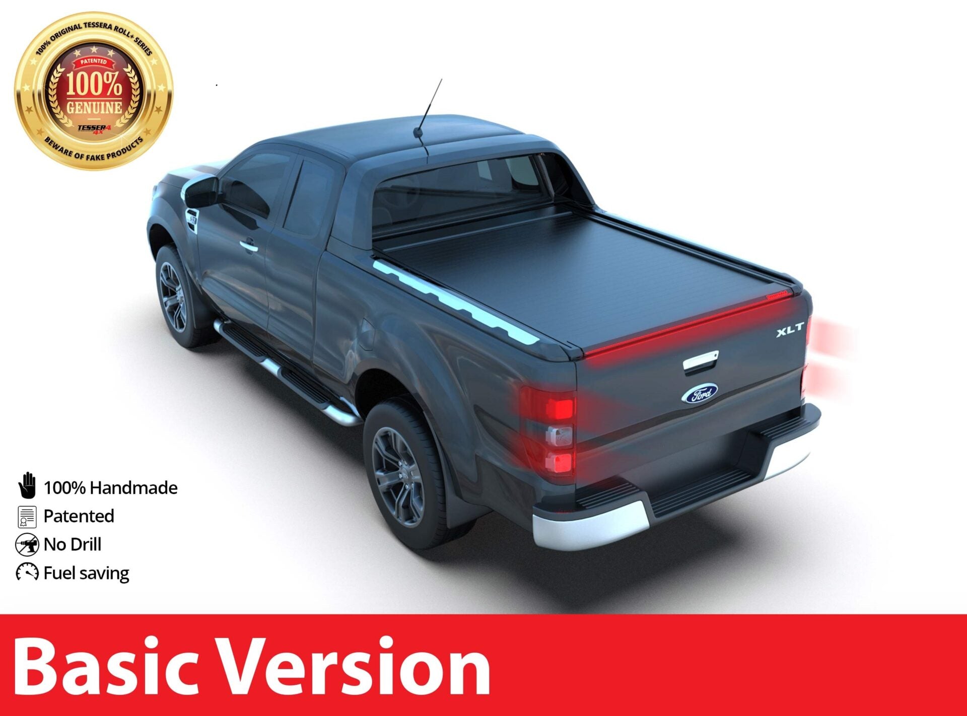 Tessera Roll+ Laderaumabdeckung "Basic" für FORD Ranger WILDTRAK S/C ab 11/2012+ & 2016+& 2020+ TESS 1409 ROLL black matt