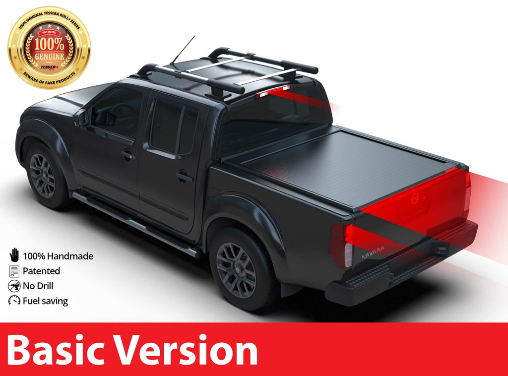 Tessera Roll+ Laderaumabdeckung "Basic" für Nissan Navara D40 (SHORTBED 156cm) D/C Double Cab TESS 140 ROLL black matt