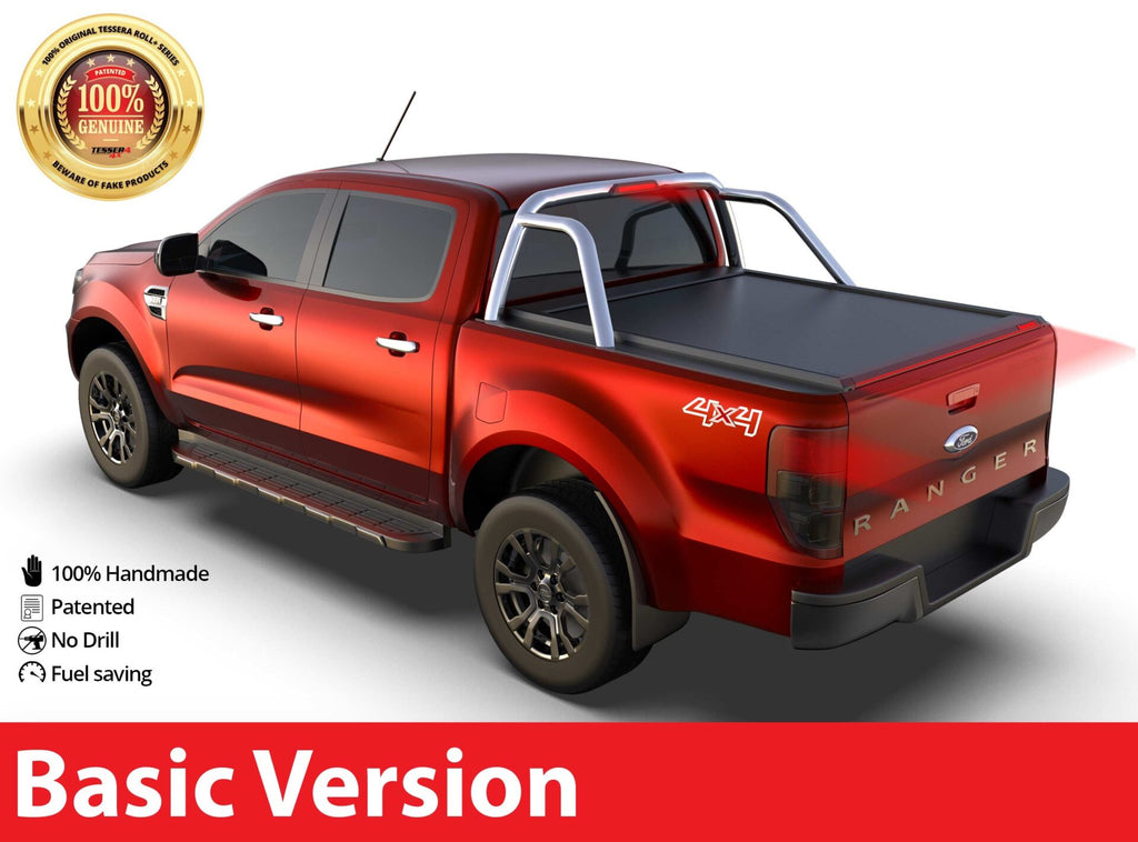 Tessera Roll+ Laderaumabdeckung "Basic" für FORD Ranger LIMITED D/C ab 11/2012+ & 2016+& 2020+ TESS 1406 ROLL black matt