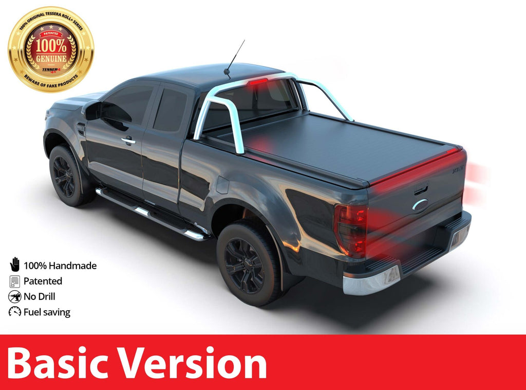 Tessera Roll+ Laderaumabdeckung "Basic" für FORD Ranger LIMITED S/C ab 11/2012+ & 2016+& 2020+ TESS 1407 ROLL black matt