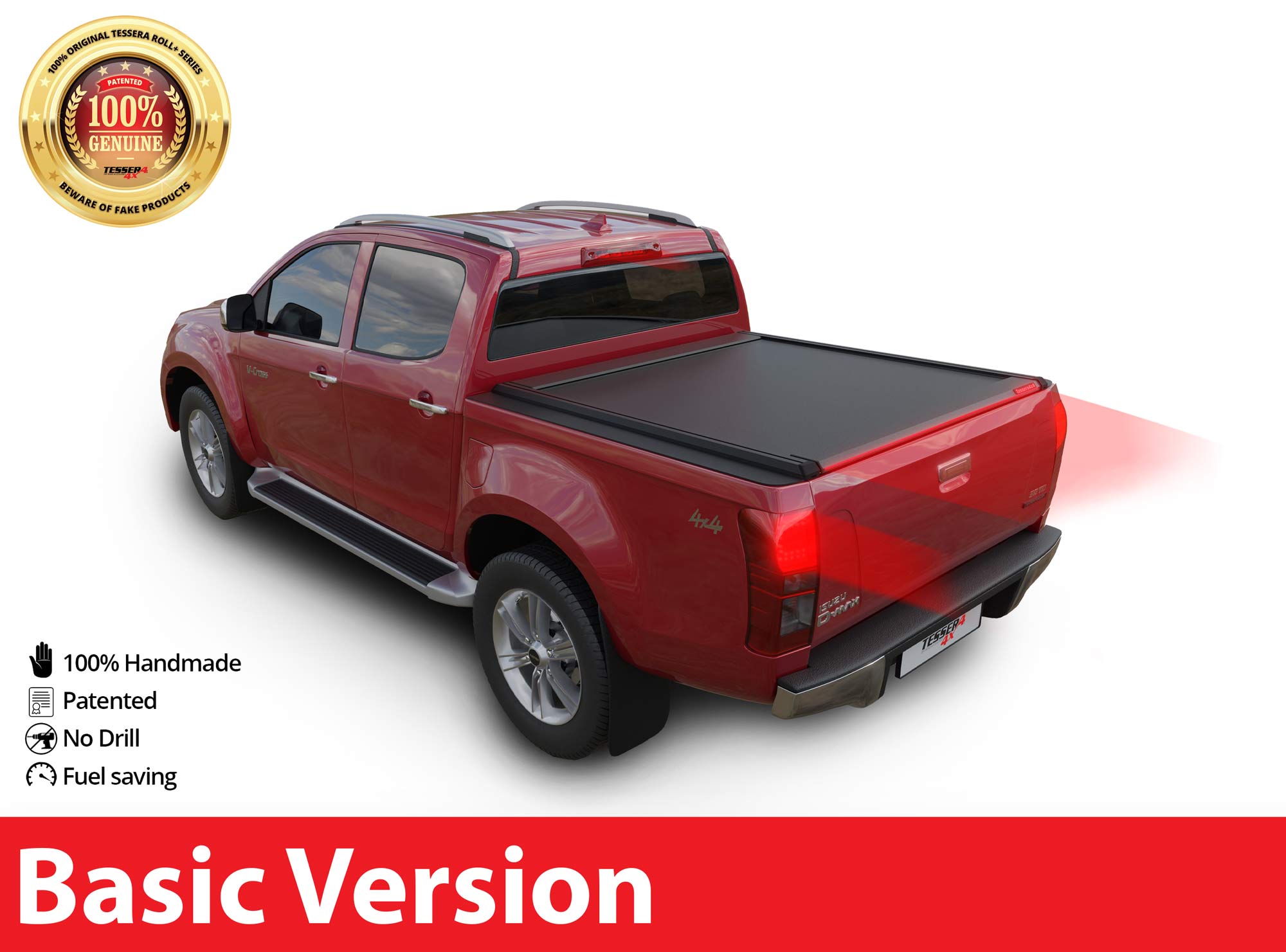 Tessera Roll+ Laderaumabdeckung "Basic" für ISUZU D-Max D/C Double Cab 2012-2020 TESS 1404 ROLL black matt