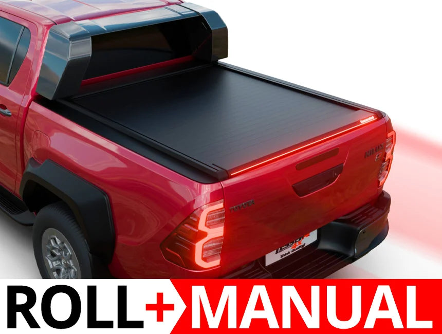 Tessera Roll+ Laderaumabdeckung "Basic" für Toyota Hilux Revo GR II 2025+ mit OEM Überrollbügel TESS 14162 ROLL black matt