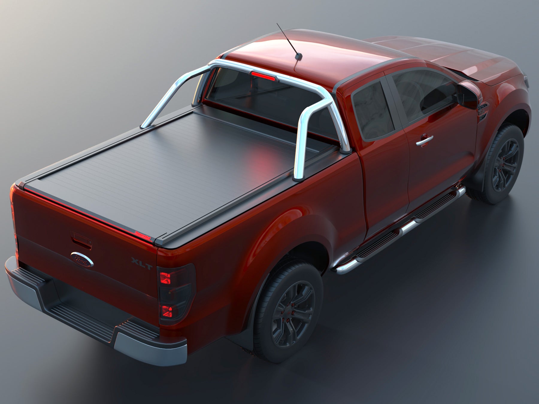 Tessera Roll+ Laderaumabdeckung "Basic" für FORD Ranger LIMITED S/C ab 11/2012+ & 2016+& 2020+ TESS 1407 ROLL black matt