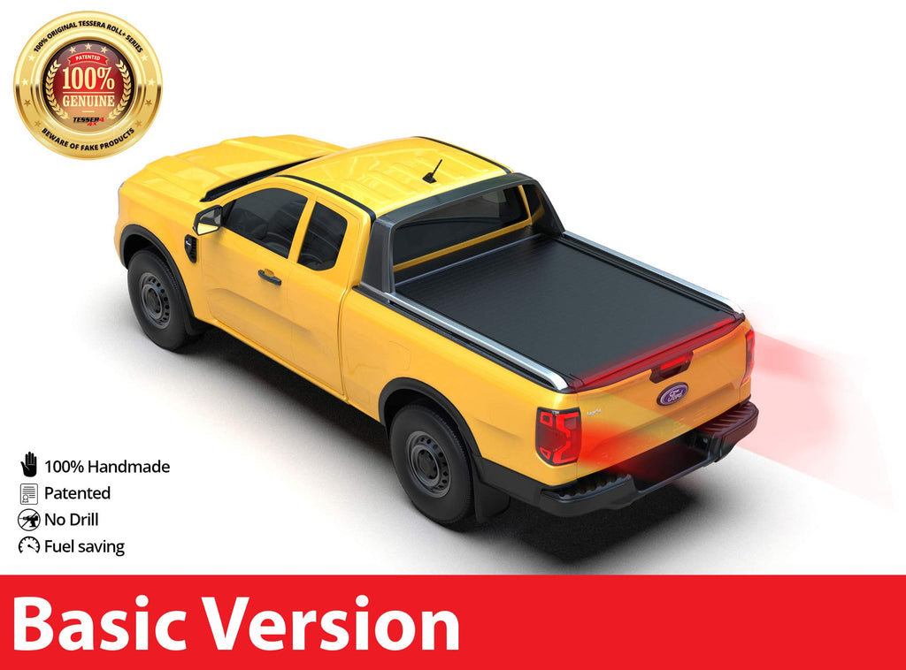 Tessera Roll+ Laderaumabdeckung "Basic" für FORD Ranger Wildtrak T6.2 P703 2023+ Extrakabine TESS 14090 ROLL black matt