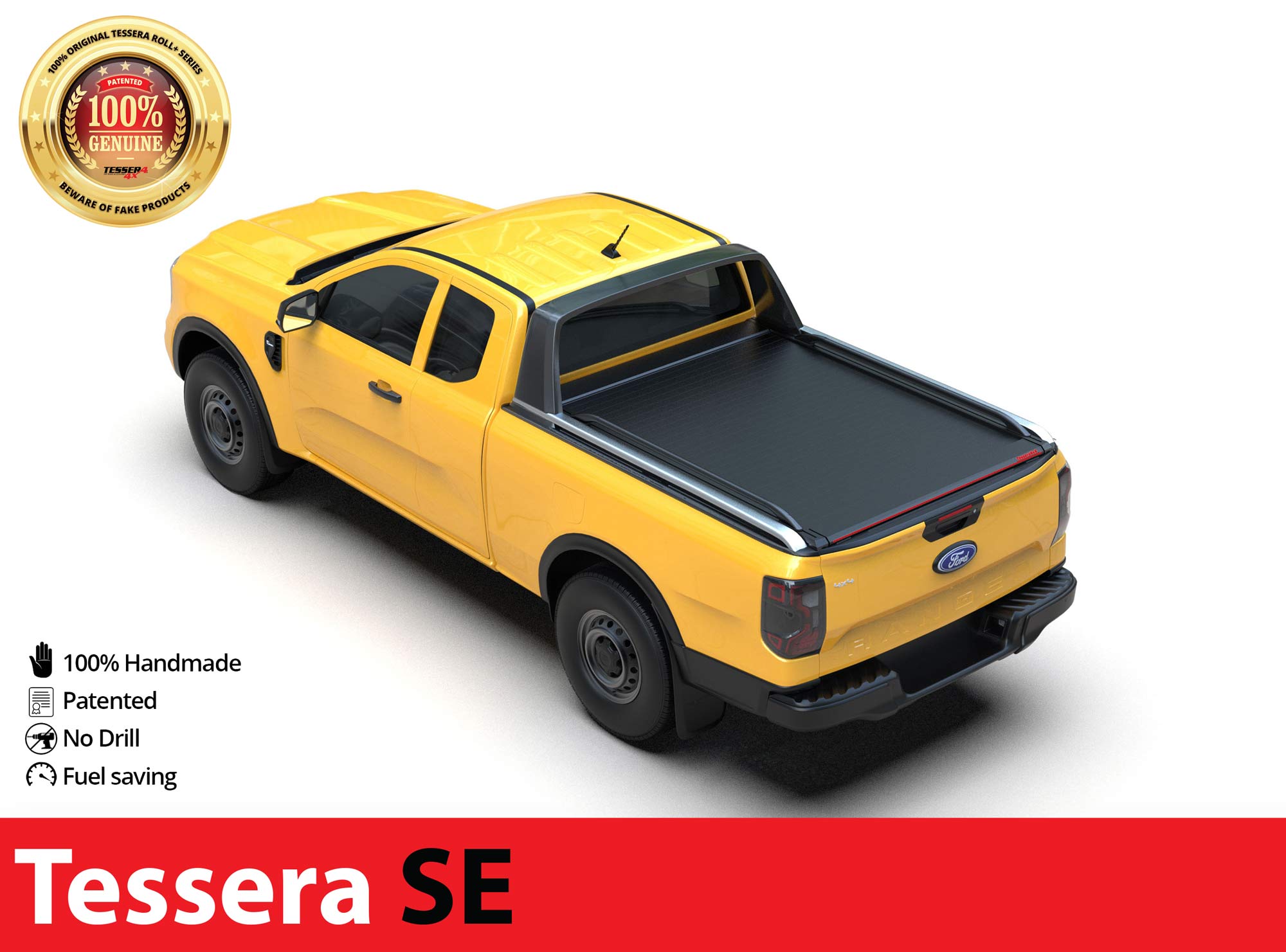 Laderaumabdeckung Tessera SE für FORD Ranger Wildtrak T6.2 P703 2023+ Extrakabine TESS 15090 SE black matt