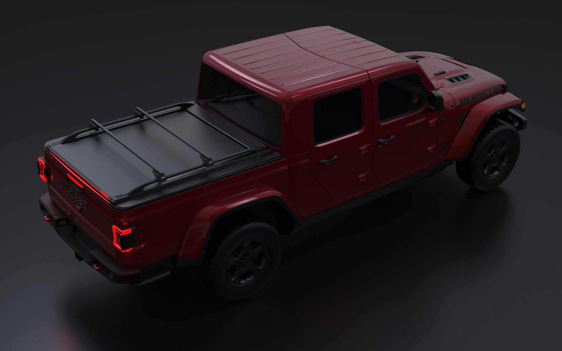 Tessera Roll+ Laderaumabdeckung "Basic" für Jeep Gladiator D/C Double Cab 2020+ TESS 1422 ROLL black matt