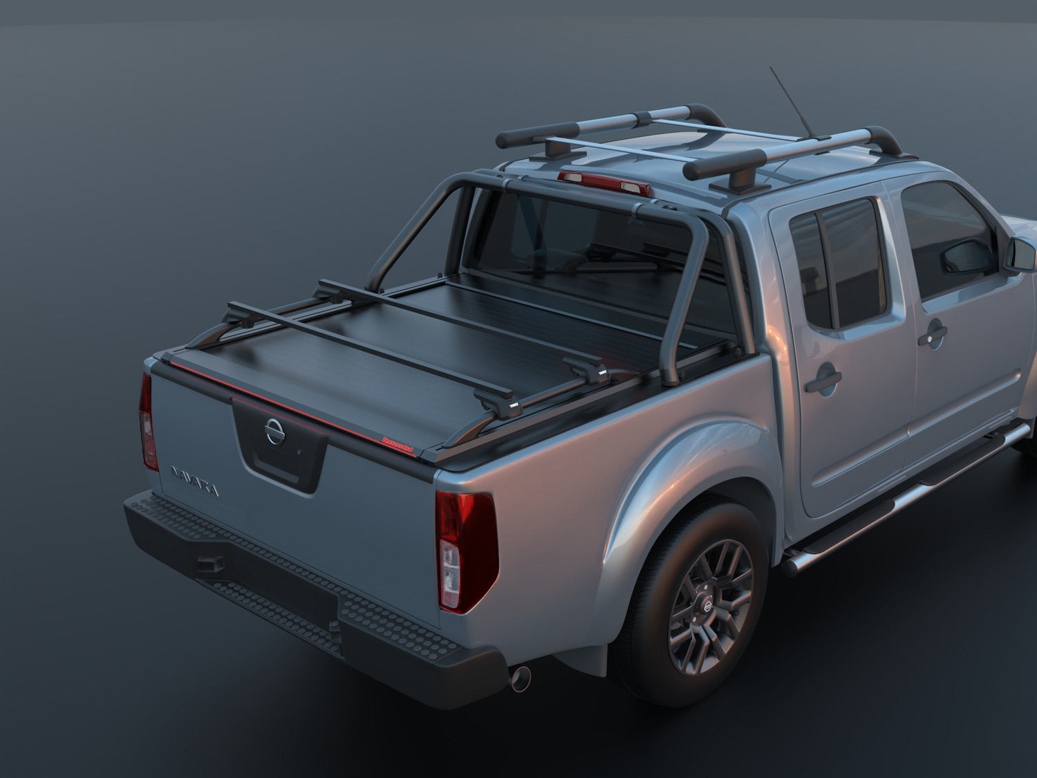 Laderaumabdeckung Tessera SE für Nissan Navara D40 D/C (SHORTBED 156cm) TESS 150 SE black matt