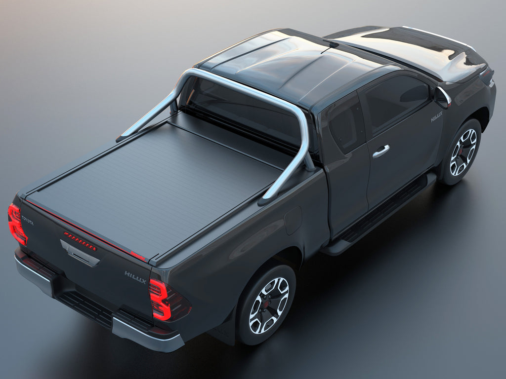 Tessera Roll+ Laderaumabdeckung "Basic" für Toyota Hilux Revo 2016+ mit OEM Überrolbügel S/C TESS 14171 ROLL black matt