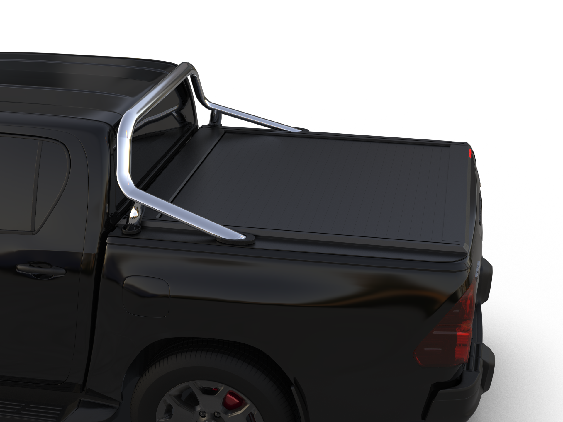 Tessera Roll+ Laderaumabdeckung "Basic" für Toyota Hilux Revo 2016+ mit OEM Überrolbügel D/C TESS 14161 ROLL black matt