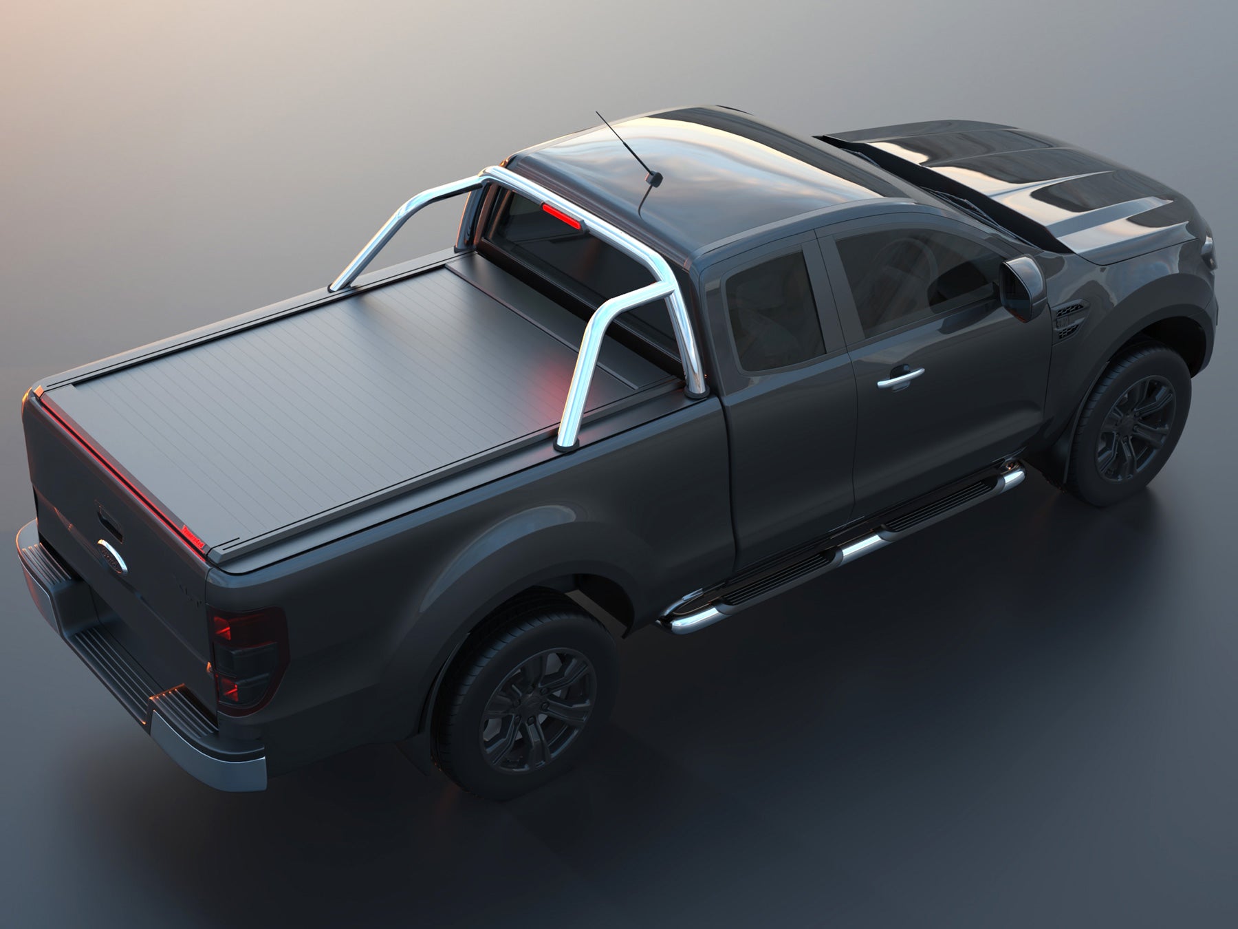 Tessera Roll+ Laderaumabdeckung "Basic" für FORD Ranger LIMITED S/C ab 11/2012+ & 2016+& 2020+ TESS 1407 ROLL black matt