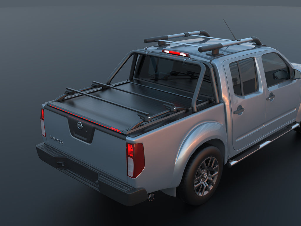 Tessera Roll+ Laderaumabdeckung "Basic" für Nissan Navara D40 (SHORTBED 156cm) D/C Double Cab TESS 140 ROLL black matt