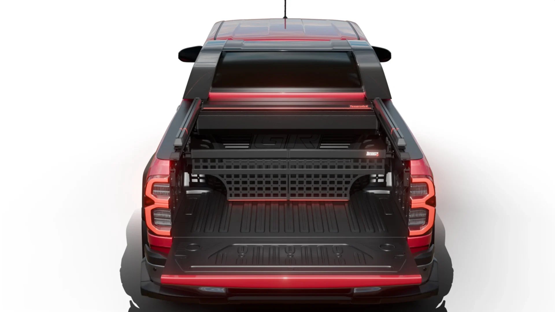 Laderaumabdeckung Tessera SE für Toyota Hilux Revo GR II 2025+ mit OEM Überrollbügel TESS 15162 SE black matt