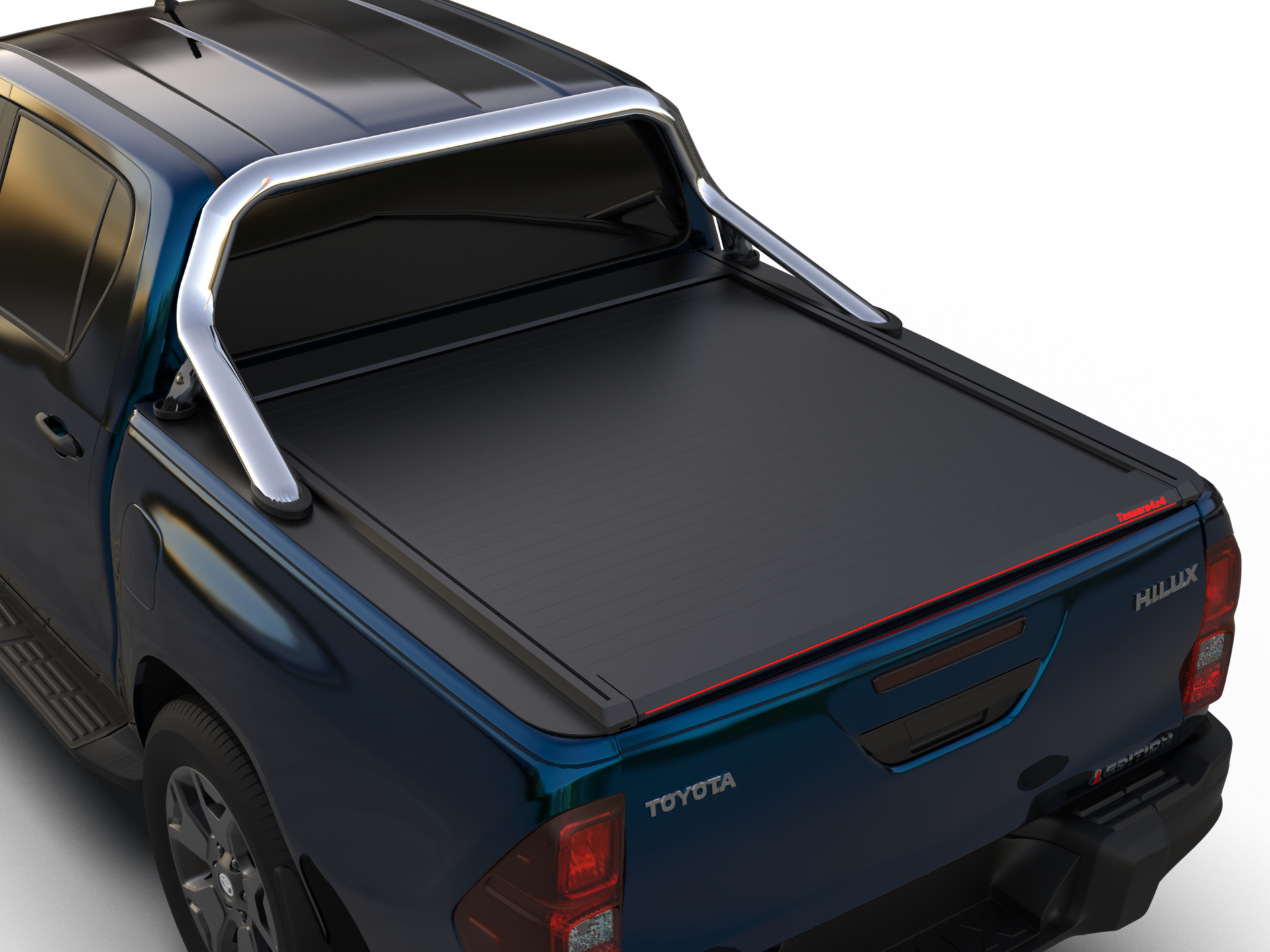 Tessera Roll+ Laderaumabdeckung "Basic" für Toyota Hilux Revo 2016+ mit OEM Überrolbügel D/C TESS 14161 ROLL black matt