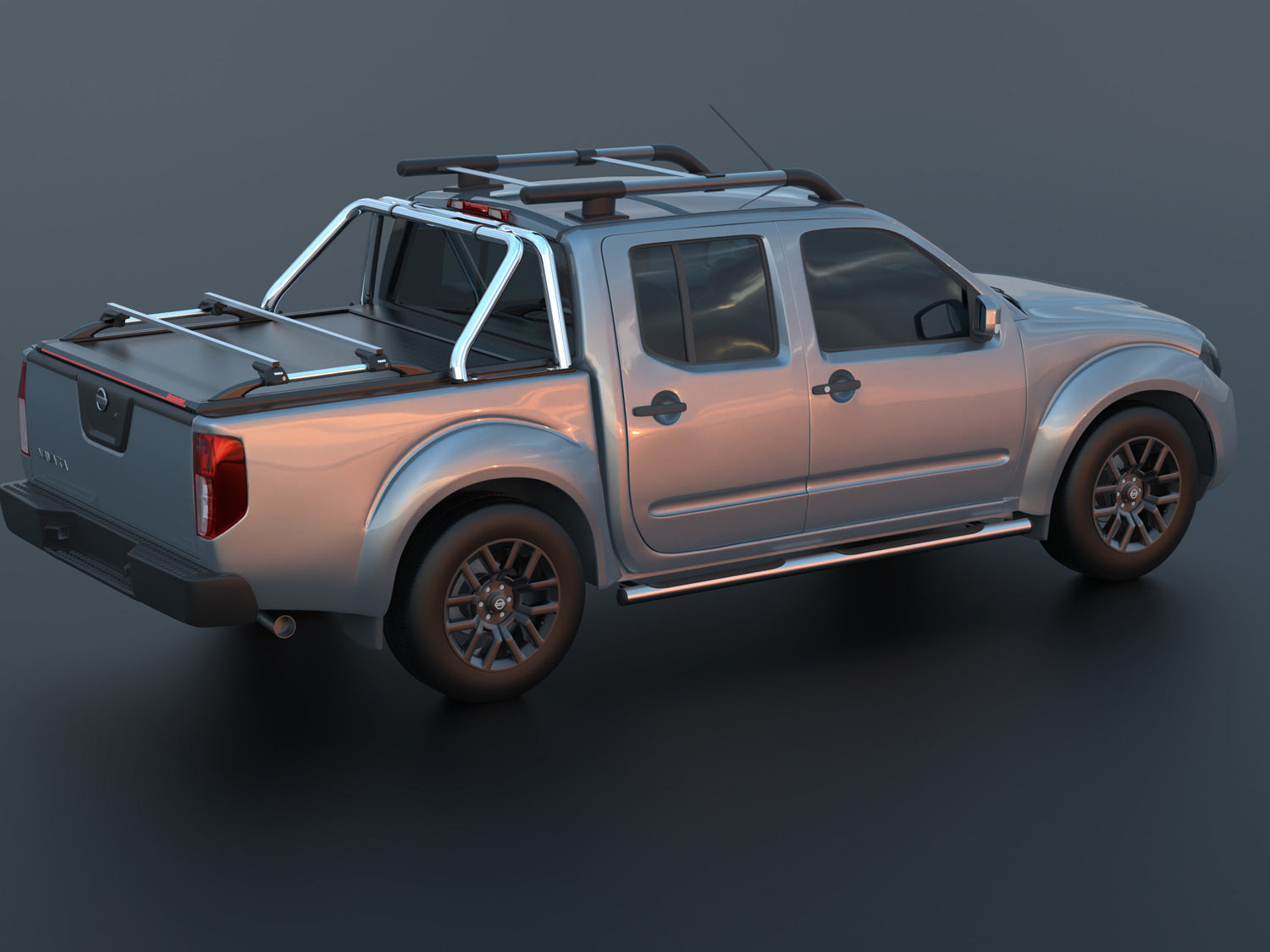 Laderaumabdeckung Tessera SE für Nissan Navara D40 D/C (SHORTBED 156cm) TESS 150 SE black matt