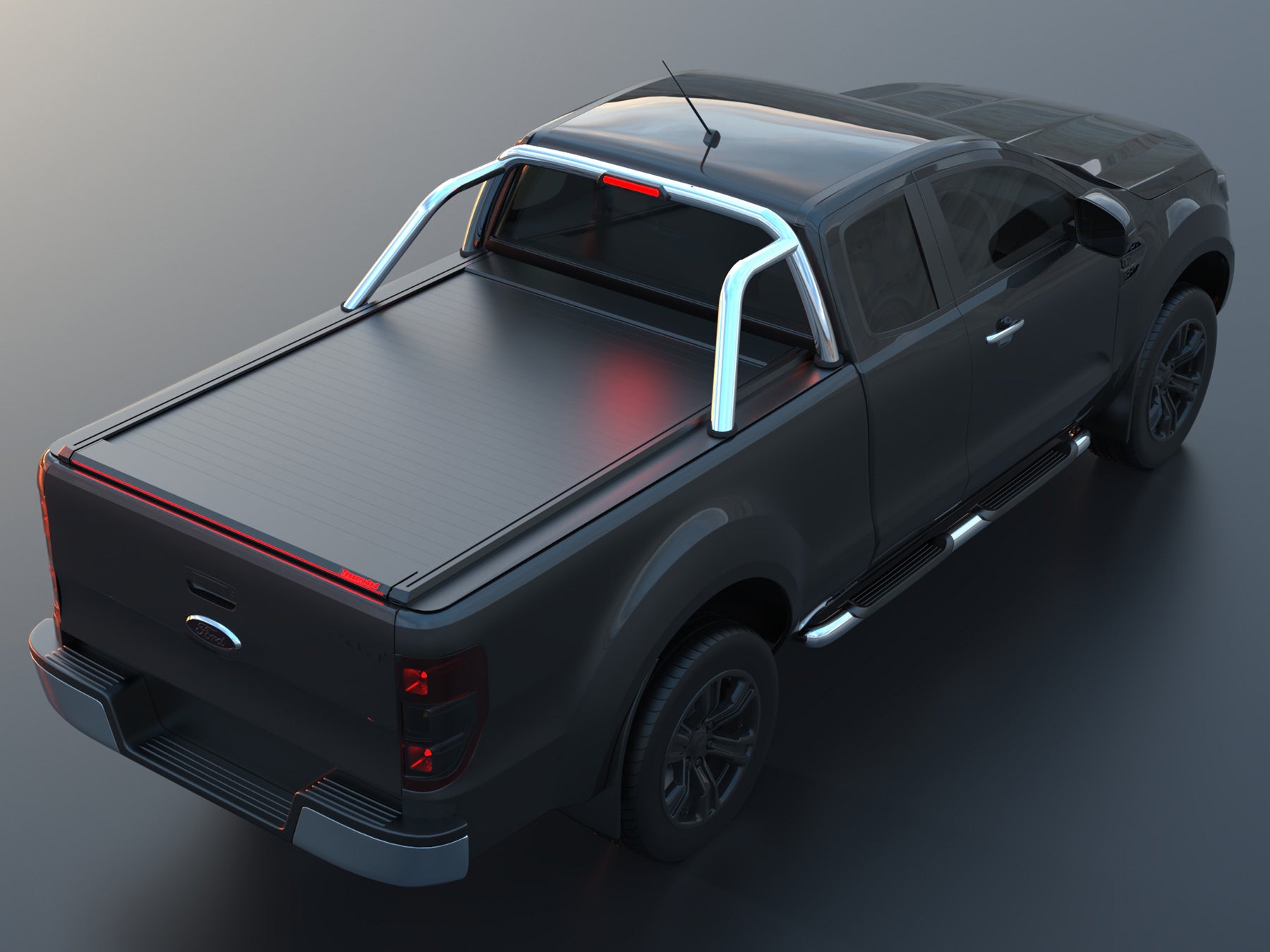 Tessera Roll+ Laderaumabdeckung "Basic" für FORD Ranger LIMITED S/C ab 11/2012+ & 2016+& 2020+ TESS 1407 ROLL black matt