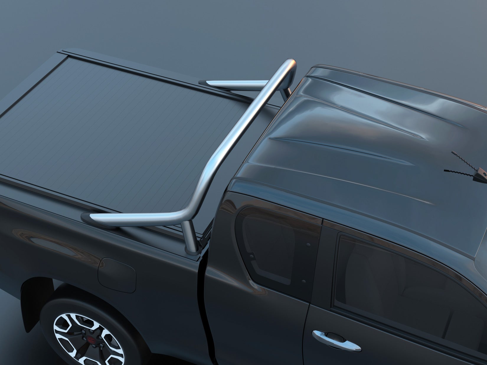 Laderaumabdeckung Tessera SE für Toyota Hilux Revo 2016+ mit OEM Überrollbügel S/C TESS 15171 SE black matt