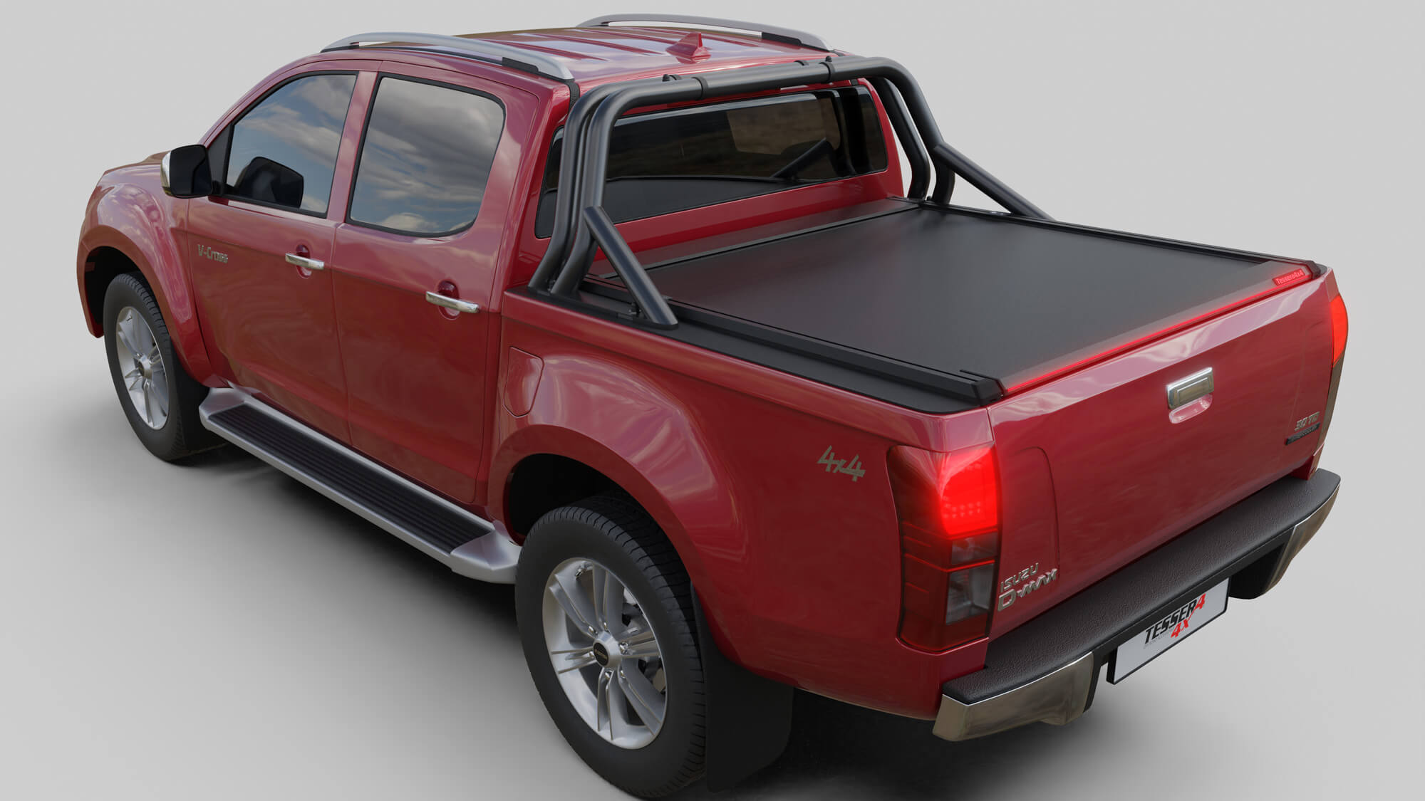 Tessera Roll+ Laderaumabdeckung "Basic" für ISUZU D-Max D/C Double Cab 2012-2020 TESS 1404 ROLL black matt
