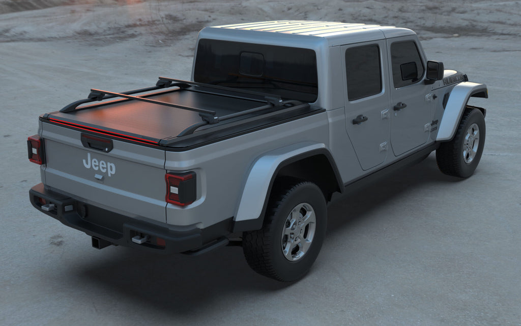 Tessera Roll+ Laderaumabdeckung "Basic" für Jeep Gladiator D/C Double Cab 2020+ TESS 1422 ROLL black matt