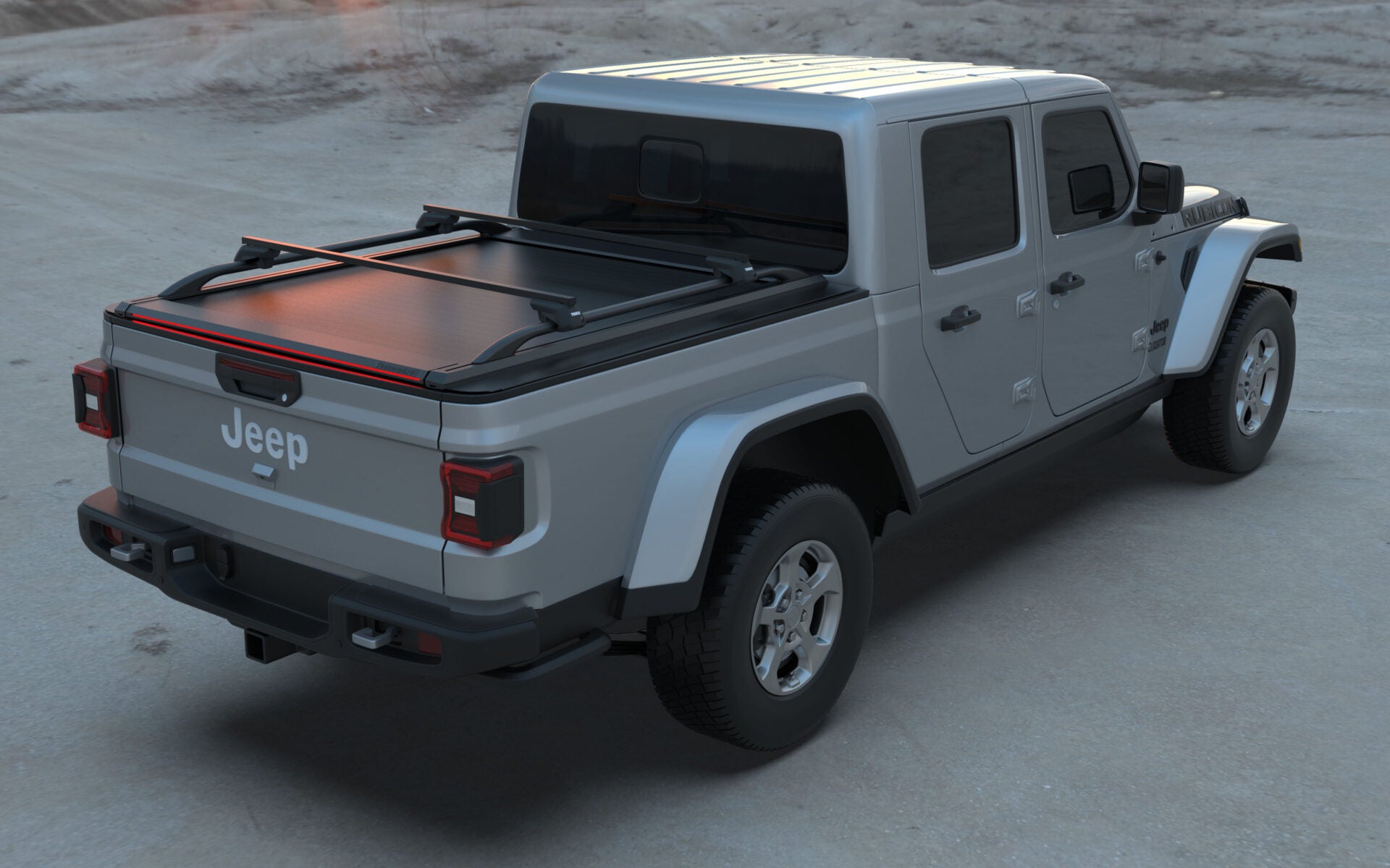 Tessera Roll+ Laderaumabdeckung "Basic" für Jeep Gladiator D/C Double Cab 2020+ TESS 1422 ROLL black matt