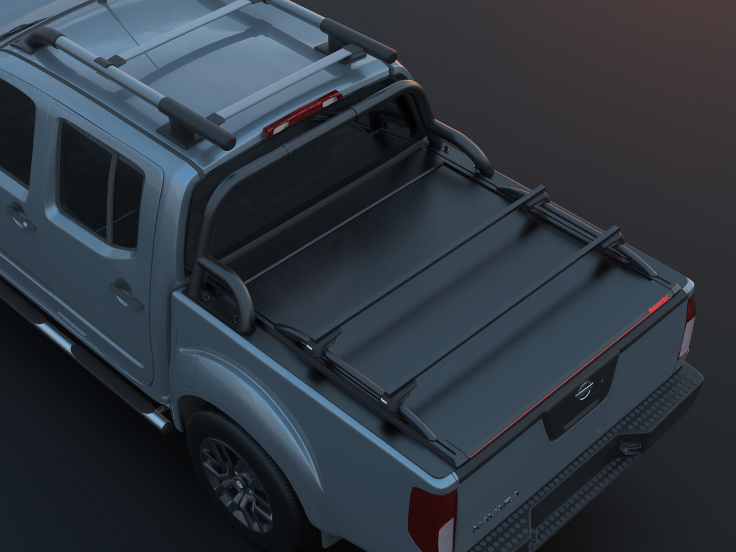 Laderaumabdeckung Tessera SE für Nissan Navara D40 D/C (SHORTBED 156cm) TESS 150 SE black matt