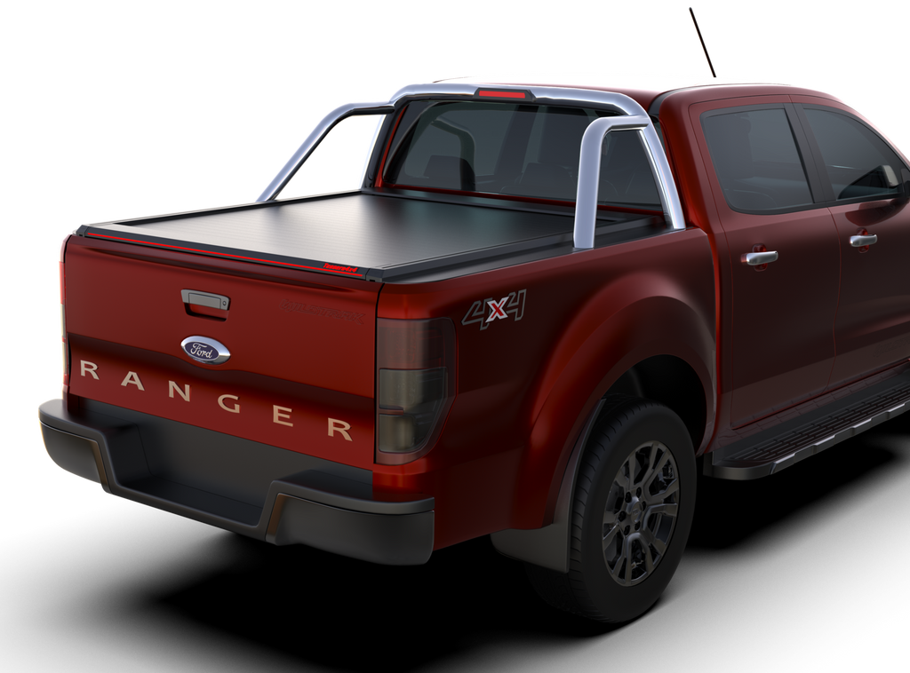 Tessera Roll+ Laderaumabdeckung "Basic" für FORD Ranger LIMITED D/C ab 11/2012+ & 2016+& 2020+ TESS 1406 ROLL black matt