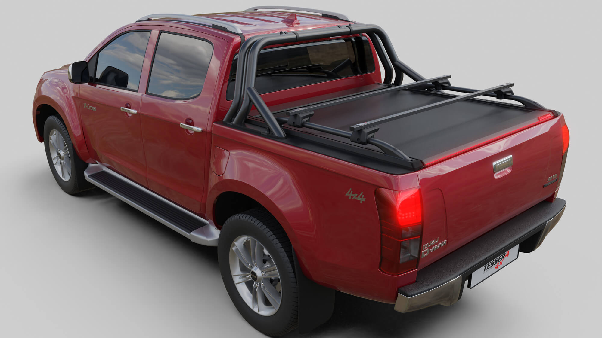 Tessera Roll+ Laderaumabdeckung "Basic" für ISUZU D-Max D/C Double Cab 2012-2020 TESS 1404 ROLL black matt