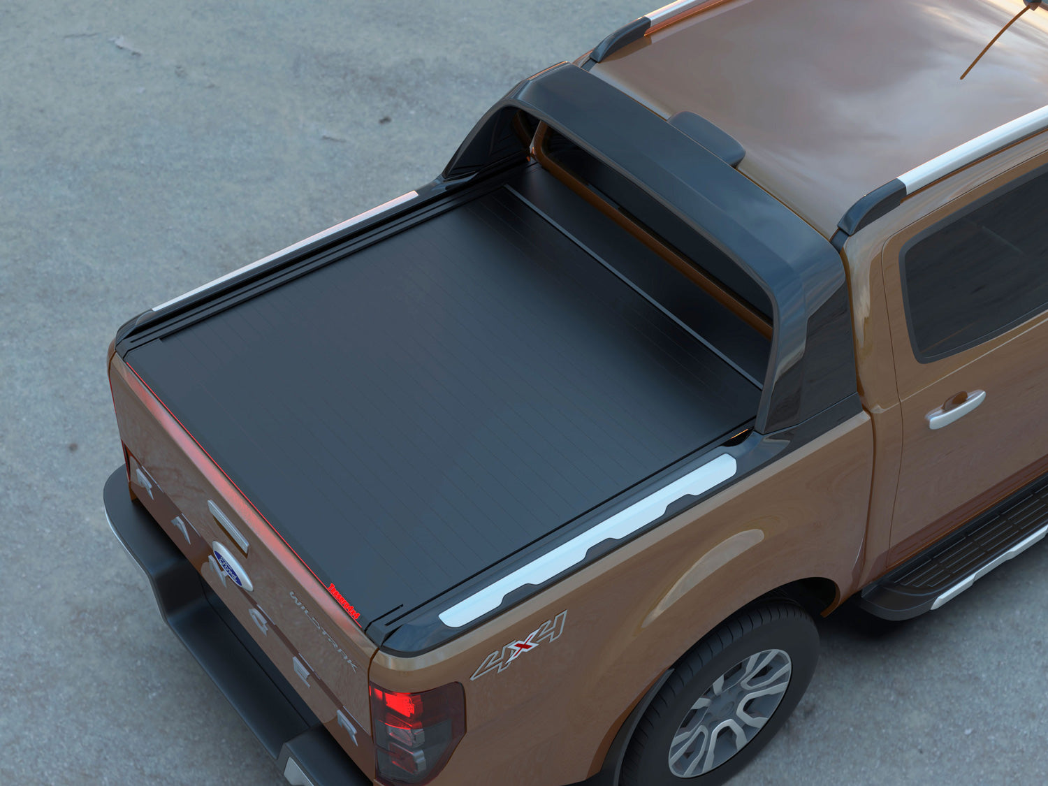 Tessera Roll+ Laderaumabdeckung "Basic" für FORD Ranger WILDTRAK D/C ab 11/2012+ & 2016+& 2020+ TESS 1408 ROLL black matt