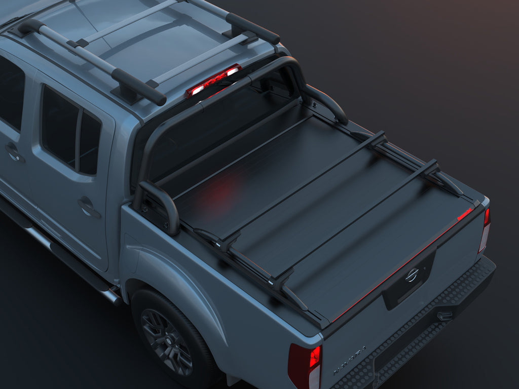 Tessera Roll+ Laderaumabdeckung "Basic" für Nissan Navara D40 (SHORTBED 156cm) D/C Double Cab TESS 140 ROLL black matt