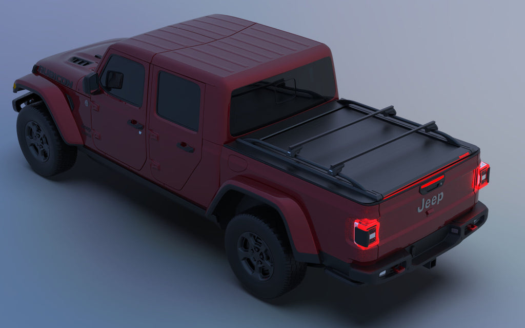 Tessera Roll+ Laderaumabdeckung "Basic" für Jeep Gladiator D/C Double Cab 2020+ TESS 1422 ROLL black matt