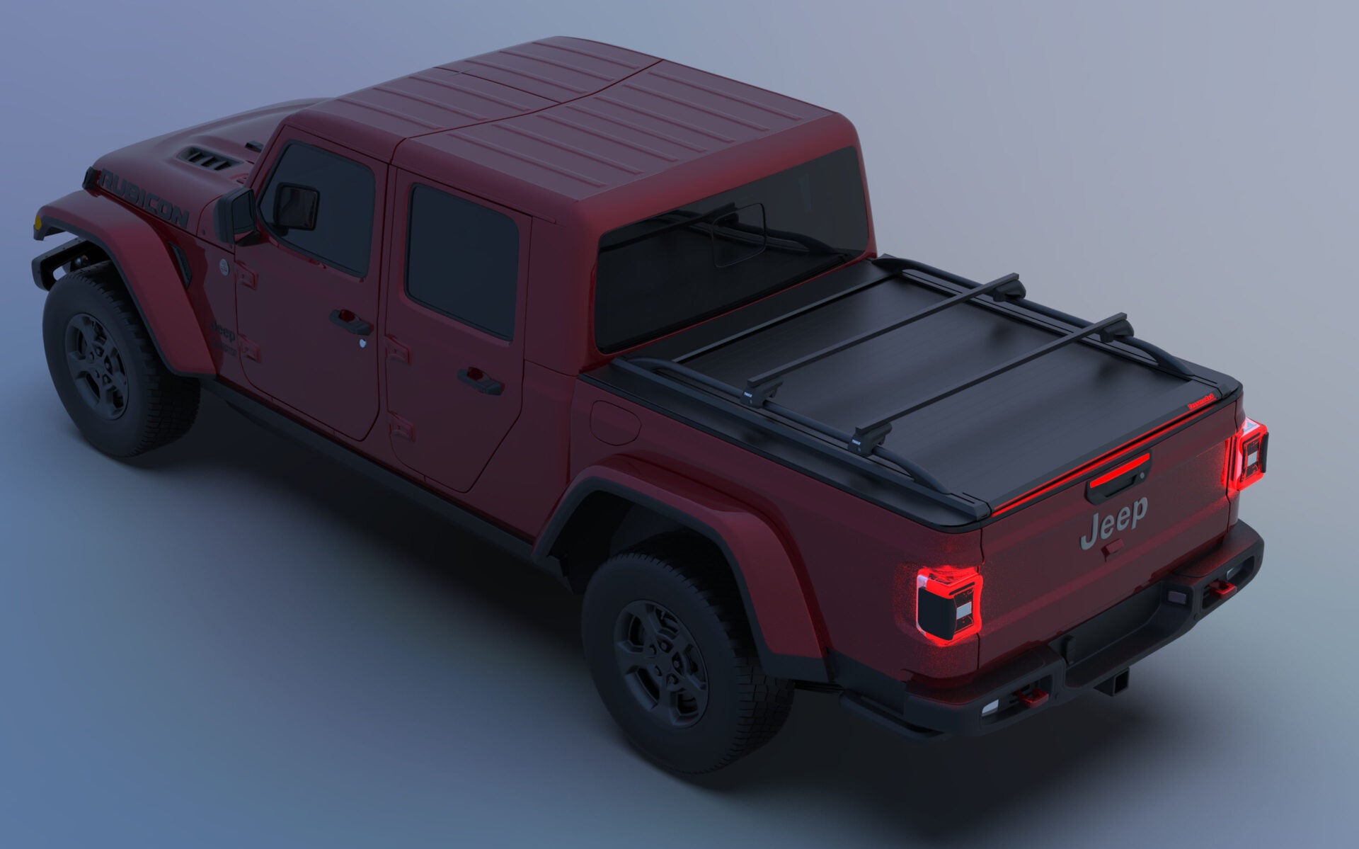 Tessera Roll+ Laderaumabdeckung "Basic" für Jeep Gladiator D/C Double Cab 2020+ TESS 1422 ROLL black matt