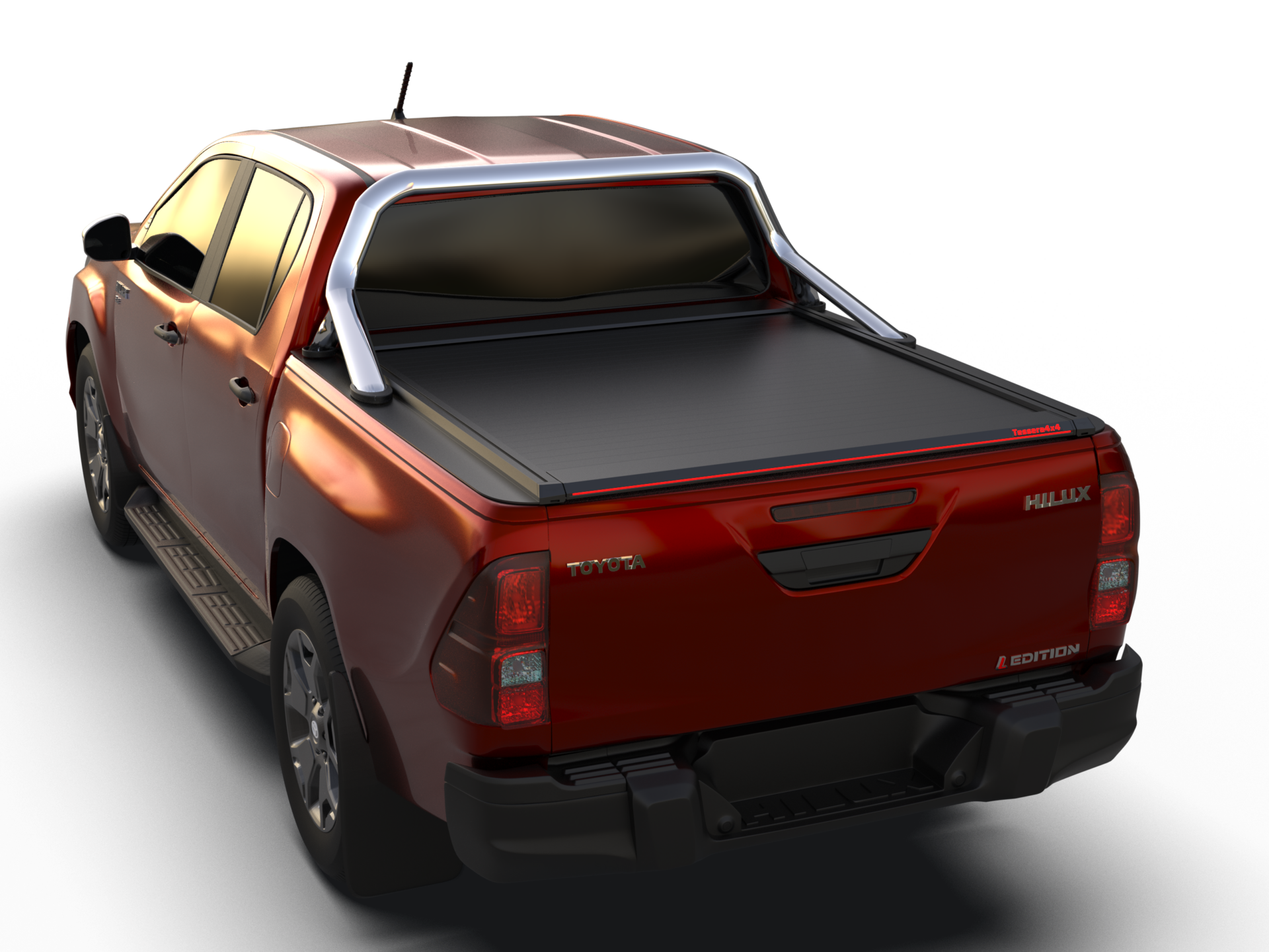 Tessera Roll+ Laderaumabdeckung "Basic" für Toyota Hilux Revo 2016+ mit OEM Überrolbügel D/C TESS 14161 ROLL black matt