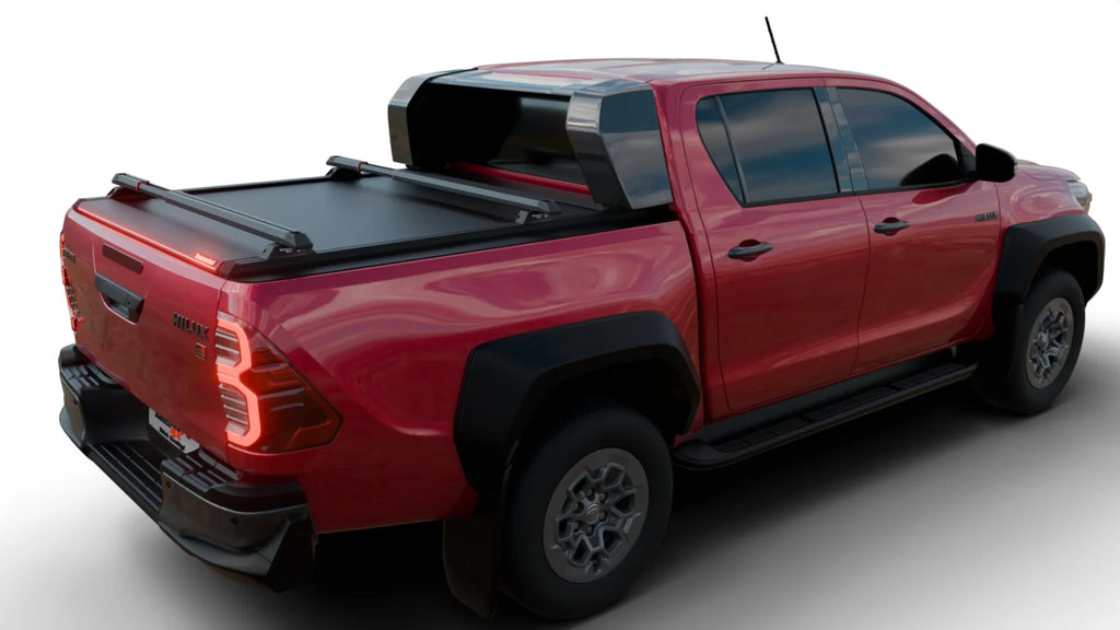 Tessera Roll+ Laderaumabdeckung "Basic" für Toyota Hilux Revo GR II 2025+ mit OEM Überrollbügel TESS 14162 ROLL black matt