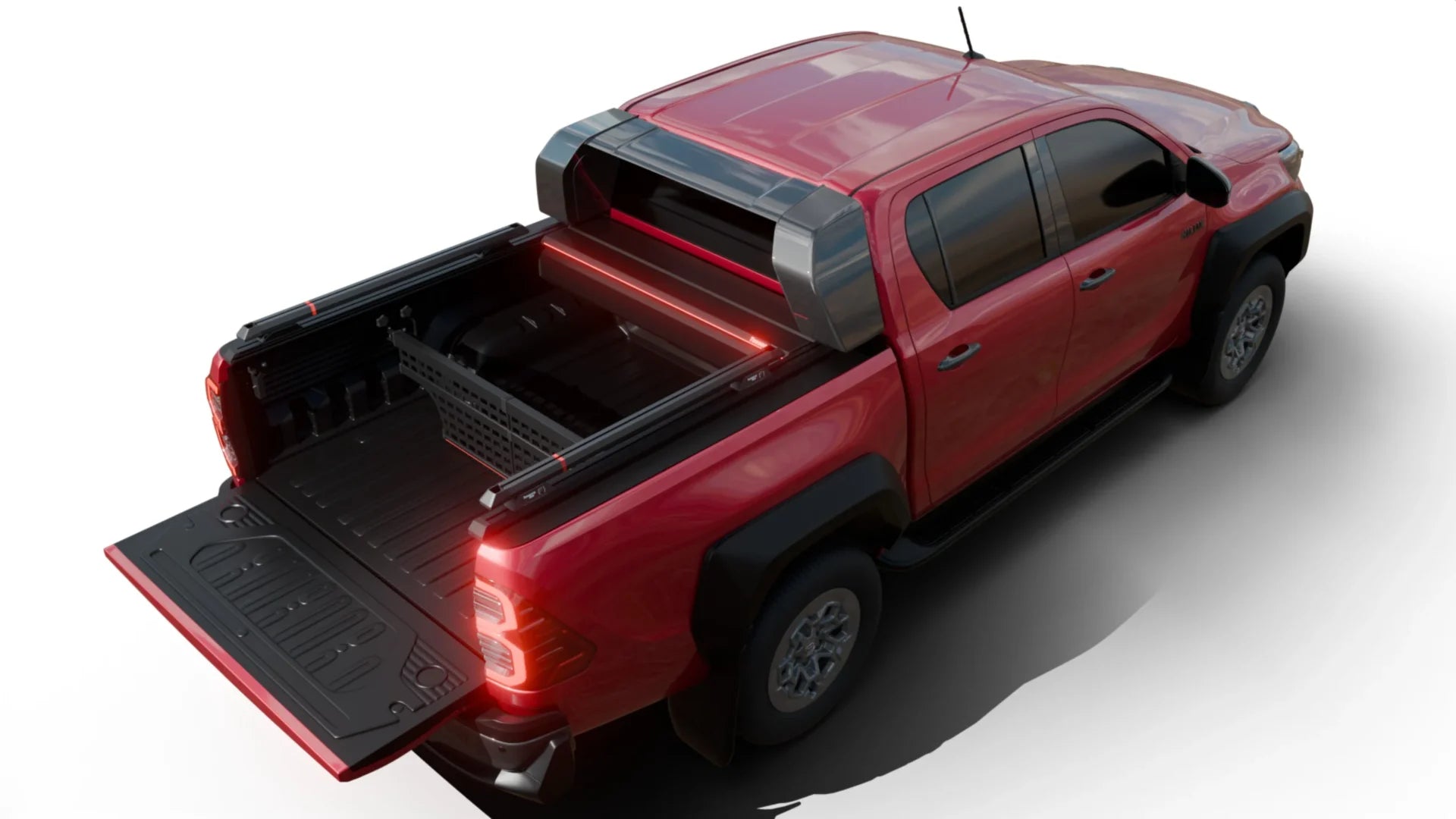 Tessera Roll+ Laderaumabdeckung "Basic" für Toyota Hilux Revo GR II 2025+ mit OEM Überrollbügel TESS 14162 ROLL black matt