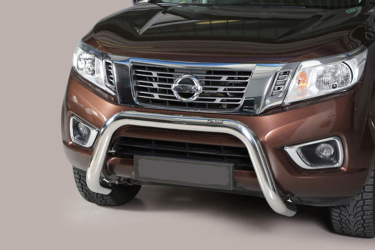 Edelstahl Frontschutzbügel Ø 76 mm passend für Nissan Navara NP300 D231 (2015-2021)