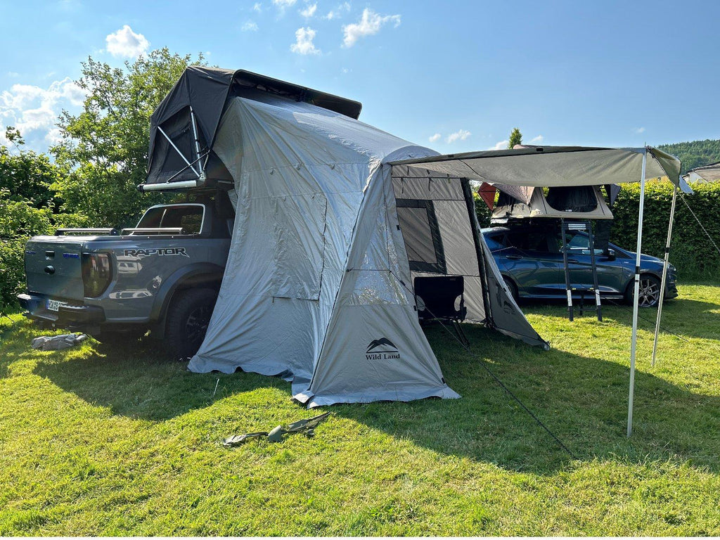 Dachzelt WildLand Normandy Sky Auto 140 mit Vorzelt