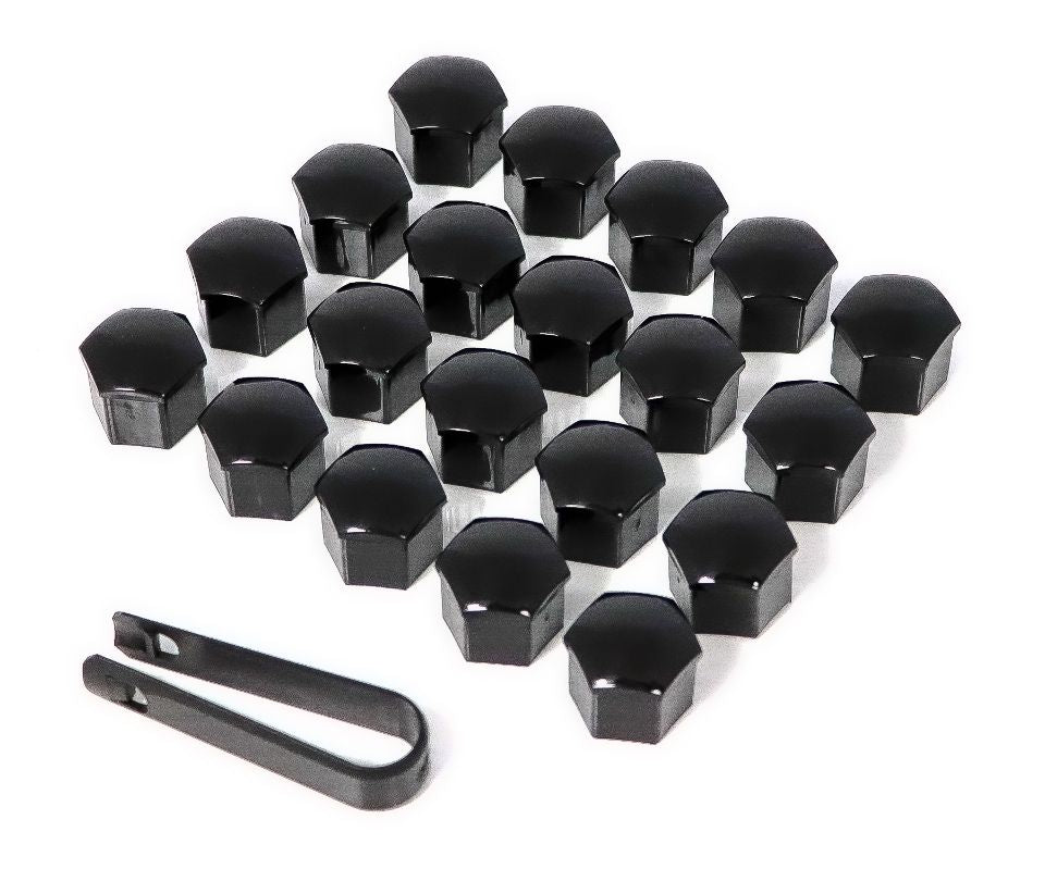 20 Stück Kappen schwarz für Radschrauben 21 mm
