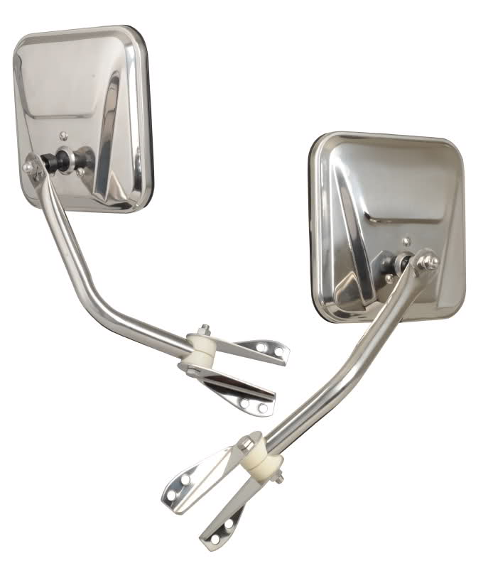 Spiegelset Edelstahl passend für Jeep Wrangler YJ (1987-1995)