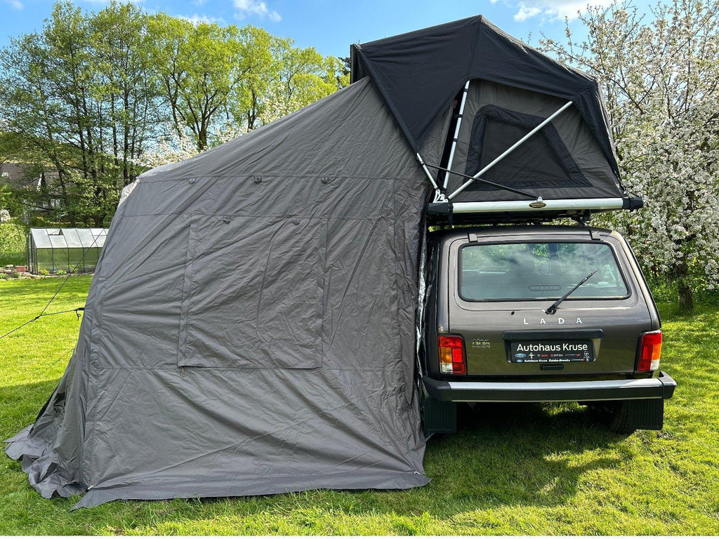 Dachzelt WildLand Normandy Sky Auto 140 mit Vorzelt
