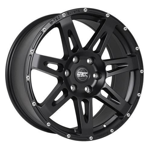 1x Alufelge W-TEC Extreme "Black Edition" + Edelstahlnieten 8,5x20 ET+40  passend für Ford Ranger (2019-)