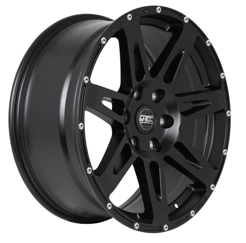 1x Alufelge W-TEC Extreme "Black Edition" + Edelstahlnieten 8,5x20 ET+40  passend für Ford Ranger (2012-2018)