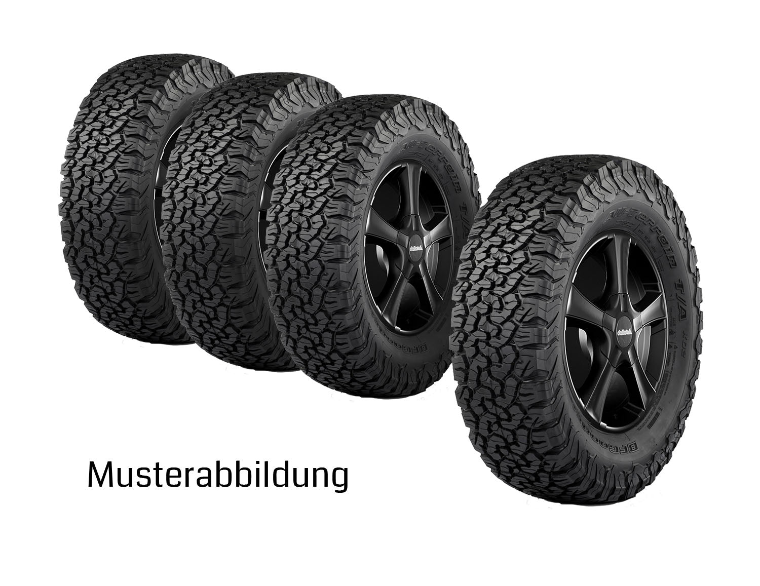 Komplettradsatz Sins 18x8 mit BF Goodrich AT K02