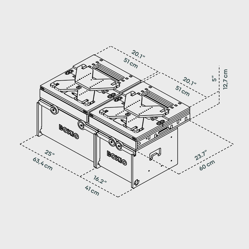 BOXIO RACK BOX + BED BUNDLE M