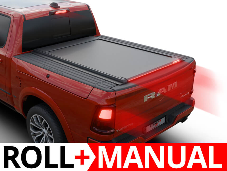 Tessera Roll+ Laderaumabdeckung "Basic" für Dodge Ram RamBox 2019+ short bed (1500 - 1500 TRX - 1500 CLASSIC) TESS 14240 ROLL black matt