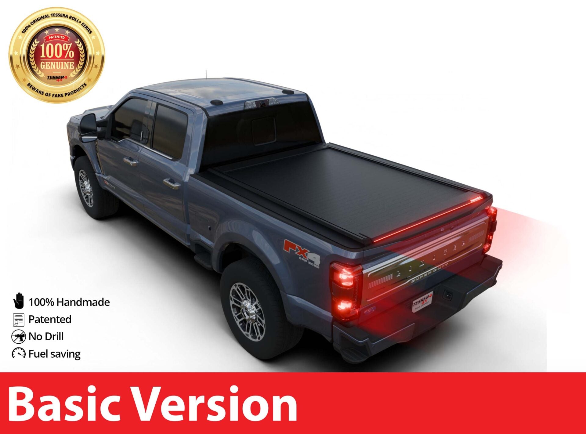 Tessera Roll+ Laderaumabdeckung "Basic" für FORD F-250 / F-350 2023+ 8 feet TESS 14321 ROLL black matt